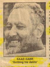 On January 4th 1984 there was a third article on page A4 of The Gazette about Saad Gabr, headed Worth millions, Gabr s furnishings seized. Picture:- - image004